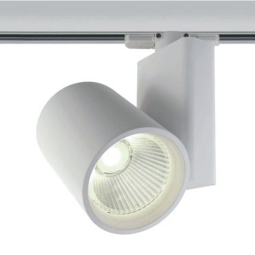 ONE Light COB Track Spot - spot sur rail avec COB LED - système de rail triphasé - Ø 9 x 14 cm - 30W LED inclus - blanc - couleur de lumière blanche
