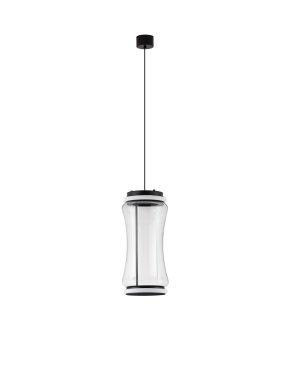 Nova Luce Anapnoe - lampe suspendue - Ø 21,5 x 250 cm - 21W dimmable LED inclus - noir mat