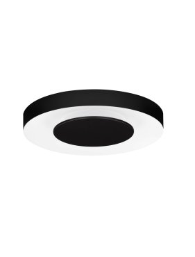 Nova Luce Pada - plafonnier - Ø 40 x 5 cm - 25W dimmable LED inclus - noir sablé et blanc