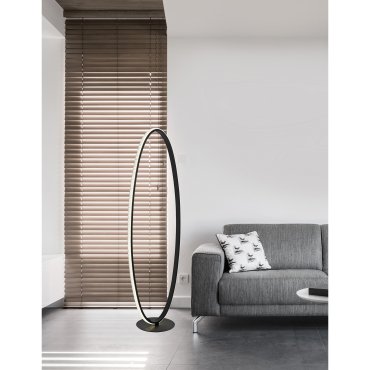 Nova Luce Nager - lampadaire - 125 cm - 35W LED inclus - noir sable