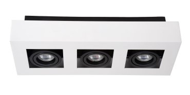 Lucide Xirax - spot en saillie - 36 x 14 x 8,8 cm - 3 x 5W LED dimmable inclus - dim to warm - white
