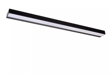 Lucide Alexa - applique murale oblongue - 13W LED inclus - 90 x 8 x 3,6 cm - IP44 - noir
