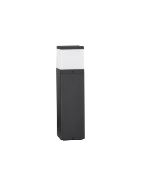 Nova Luce Ferron - lampe de jardin - 13 x 50 x 13 cm - IP65 - gris foncé