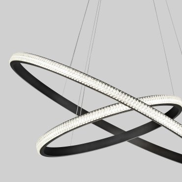 Nova Luce Nager - lampe suspendue - Ø 67 x 120 cm - 45W LED dimmable inclus - sand black