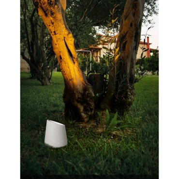 Nova Luce Fox - spot au sol - Ø 14 x 16 cm - IP65 - blanc
