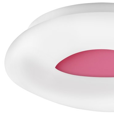 Nova Luce Cia - plafonnier - Ø 45 x 9,5 cm - 38W LED dimmable inclus - rose