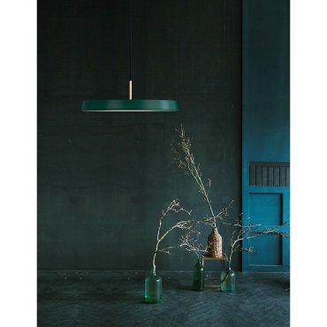 Nova Luce Vetro - lampe suspendue - Ø 50 x 130 cm - 37W LED inclus - vert mat