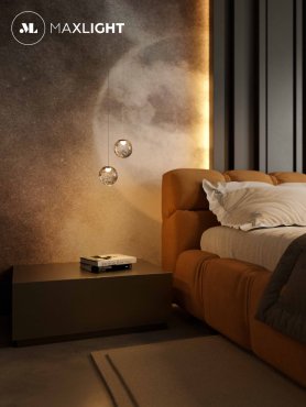 Maxlight Zoe - lampe suspendue - Ø 9,5 x 180 cm - 1,5W LED inclus - or