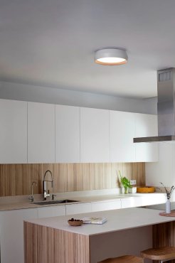 Faro Shoku - plafonnier - Ø 35 x 9,3 cm - 24W LED dimmable inclus - blanc avec noir