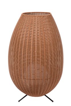 Lucide Colin - lampadaire d'extérieur rechargeable - Ø 50 x 79 cm - 3 step dimmer - 3W dimmable LED inclus - IP44 - bois clair