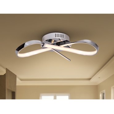Maxlight Infinity - plafonnier - 15 x 14 x 45 cm - 14W LED inclus - chrome