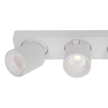 Artdelight Laguna - spot en saillie 3L - 32 x 8,2 x 9,5 cm - 3 x 6W LED dimmable inclus - blanc