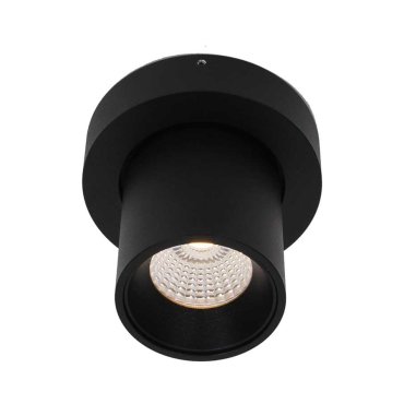 Artdelight Laguna - spot en saillie 1L - Ø 10 x 9,5 cm - 6W LED dimmable inclus - noir