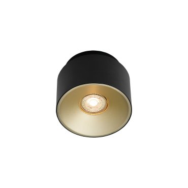 Nordlux Torone - spot apparent - Ø 13,6 x 10,6 cm - noir avec or