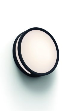 Lutec Rola - plafonnier/mural extérieur - Ø 18,3 x 4,8 cm - 13W LED inclus - IP54 - noir