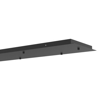 Artdelight Plate - plaque de plafond pour 7 points lumineux - 120 x 30 x 3 cm - noir