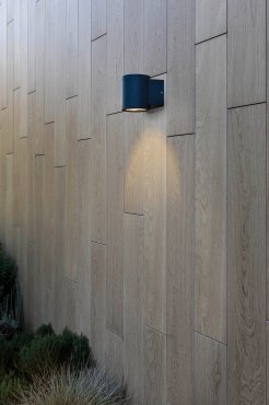 Faro Tond - Applique d'extérieur - Ø 8 x 9,5 x 10 cm - 6W LED inclus 3000K - IP54 - gris foncé