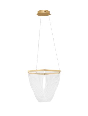 Nova Luce Valentin - lampe suspendue -  Ø 52 x 120 cm - 35W dimmable LED inclus -  laiton doré