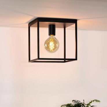 MODÈLE D’EXPOSITION - Roi Du Luminaire Achille - plafonnier - 25 x 25 x 25 cm - noir