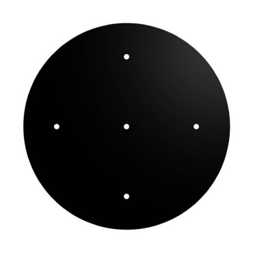 Creative Cables - Rose-One Rosace de plafond ronde pour 5 points lumineux - Ø 40 x 3,5 cm - noir