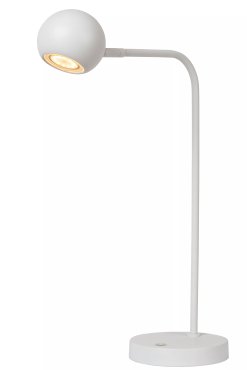 Lucide Comet - lampe de table rechargeable - 30,2 x 15 x 49,6 cm - 3 step dimmer - 3W dimmable LED inclus - blanc
