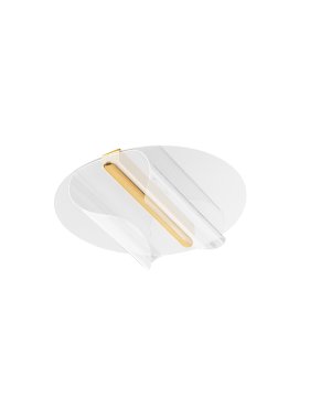 Nova Luce Valentin - plafonnier - Ø 55 x 13 cm - 20W dimmable LED inclus - laiton doré
