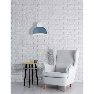 Nova Luce Victoria - lampe suspendue - Ø 26 x 120 cm - bleu et blanc