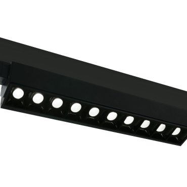 ONE Light Linéaire LED orientable - spot sur rail - système de rail triphasé - 58 x 6 x 8 cm - 10 x 5W LED inclus - noir - couleur de lumière blanc chaud