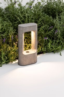 Faro Totem - socle - 15 x 8,5 x 27,8 cm - 6,5W LED inclus 3000K - IP55 - gris ciment
