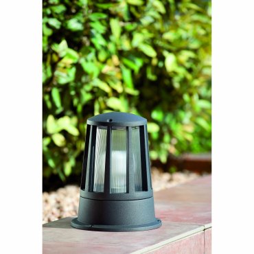 Faro Surat - poteau de jardin - Ø 19 x 23 cm - IP54 - gris foncé