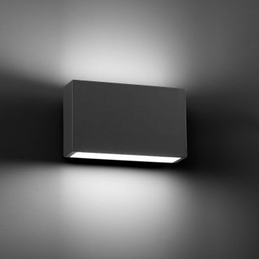 Faro Tane - applique murale - 20 x 8 x 12 cm - 7W LED inclus - IP44 - gris foncé