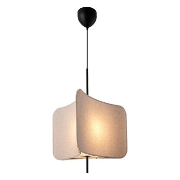 Nordlux Tinto - lampe suspendue - 50 x 50 x 277,5 cm - noir et lin