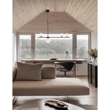 Nova Luce Impero - lampe suspendue - 100 x 15 x 120 cm - noir et blanc