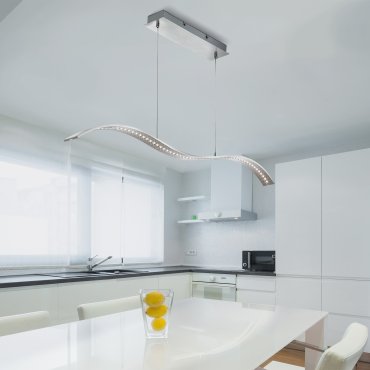 Searchlight LED Bar Lights - lampe suspendue - 100 x 8 x 120 cm - 10W LED inclus - argent satiné