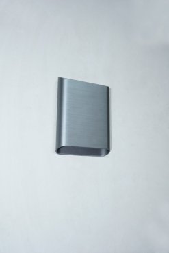 Artdelight Diaz Large - applique murale - 4 x 14,5 x 20 cm - 2 x 6W LED inclus - IP65 - métal brossé