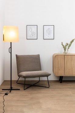 Faro Luang - lampadaire - 42 x 30 x 153 cm - caramel/noir