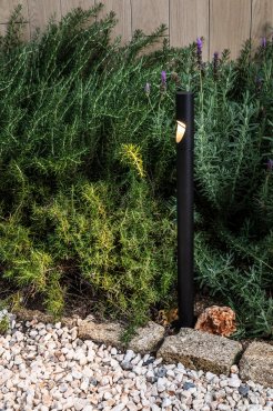 Faro Bezel - lampe de jardin - Ø 4 x 60 cm - 8W LED inclus - IP65 - noir