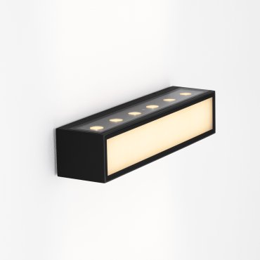 Nova Luce Inga - applique murale extérieure - 30 x 6,5 x 7,3 cm - 18W LED inclus - IP65 - anthracite foncé