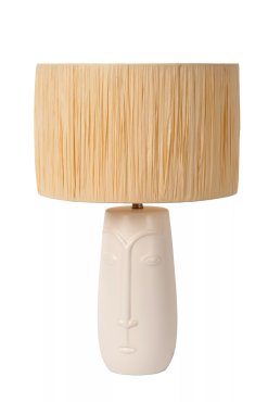 Lucide Viso - lampe à poser - Ø 36 x 56 cm - beige et blanc