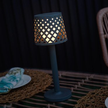 New Garden Gretita - lampe de table extérieure à piles - Ø11,7 x 31 cm - 1W LED inclus - IP44 - anthracite