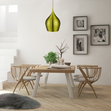 Searchlight Vibrant - lampe suspendue - Ø 26 x 160 cm - vert