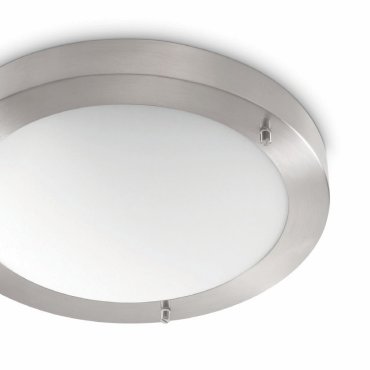 Artdelight Yuca - plafonnier de salle de bain - Ø 30 x 8 cm - 12W LED inclus - IP44 - acier mat