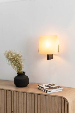 Faro Luang - applique - 28 x 33 x 20,5 cm - caramel/noir