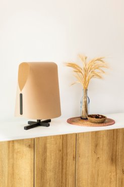Faro Luang - lampe à poser - 42 x 30 x 46,5 cm - caramel/noir