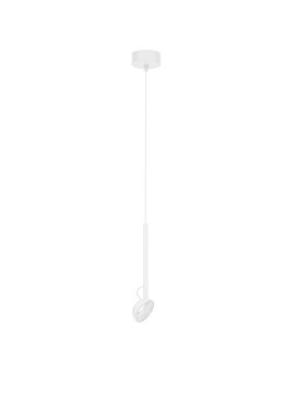 Nova Luce Ola - lampe suspendue - Ø 8 x 145 cm - 4W LED inclus - blanc sablé