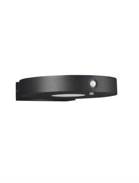 Nova Luce Aigo - applique murale solaire extérieure avec capteur - 16 x 3,2 x 17,7 cm - 2W LED inclus - IP65 - anthracite foncé