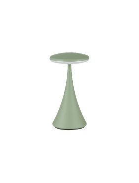 Nova Luce Elbo - lampe de table rechargeable pour extérieur - Ø 9 x 17 cm - 2W dimmable LED inclus - IP54 - vert olive