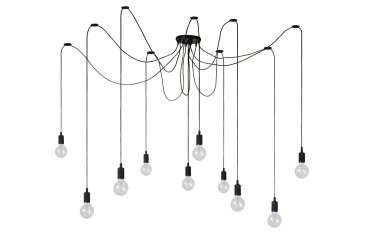 Lucide Fix 10 - lampe suspendue - 400 x 400 x 200 cm - noir