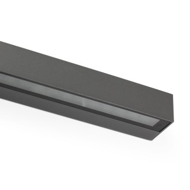 Faro Doro - applique murale - 38 x 7,5 x 5,8 cm - 20W LED inclus - IP65 - gris foncé