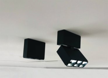 VK Lighting Triton - spot en saillie - 9,5 x 3 x 11 cm - 6W LED inclus - noir